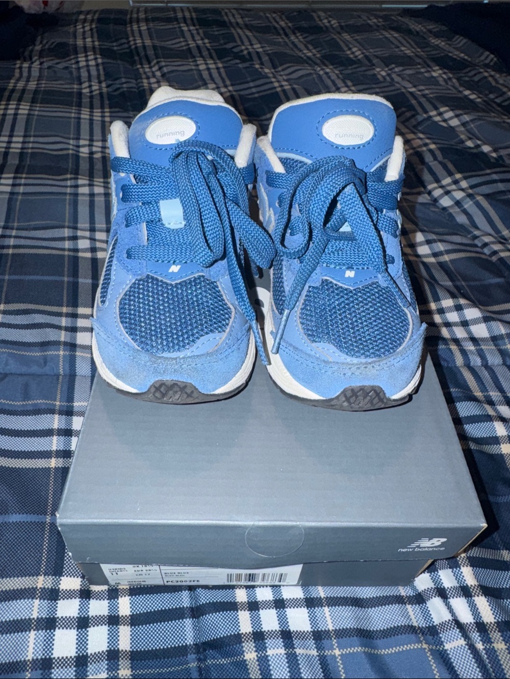 New Balance Kids Blue Lace-Up Athletic Sneakers